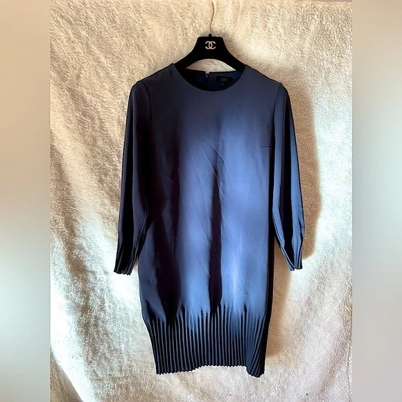 cos blue pleated dress Garbo Silky Lace Dress